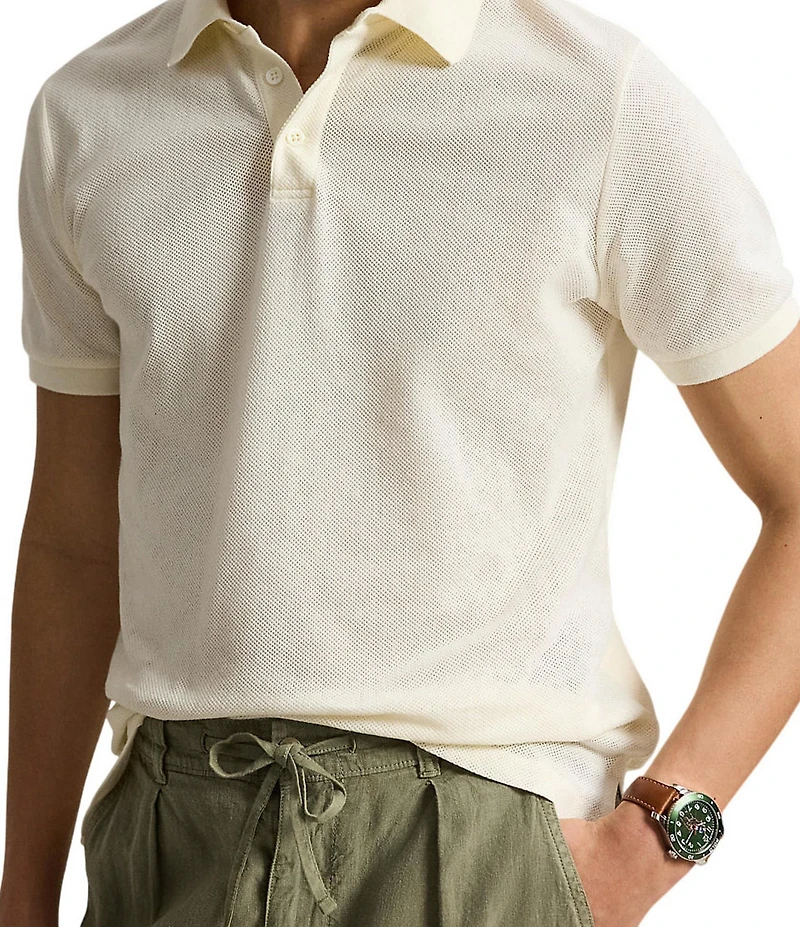 Polo Ralph Lauren Pointelle Jersey Short Sleeve Polo Shirt