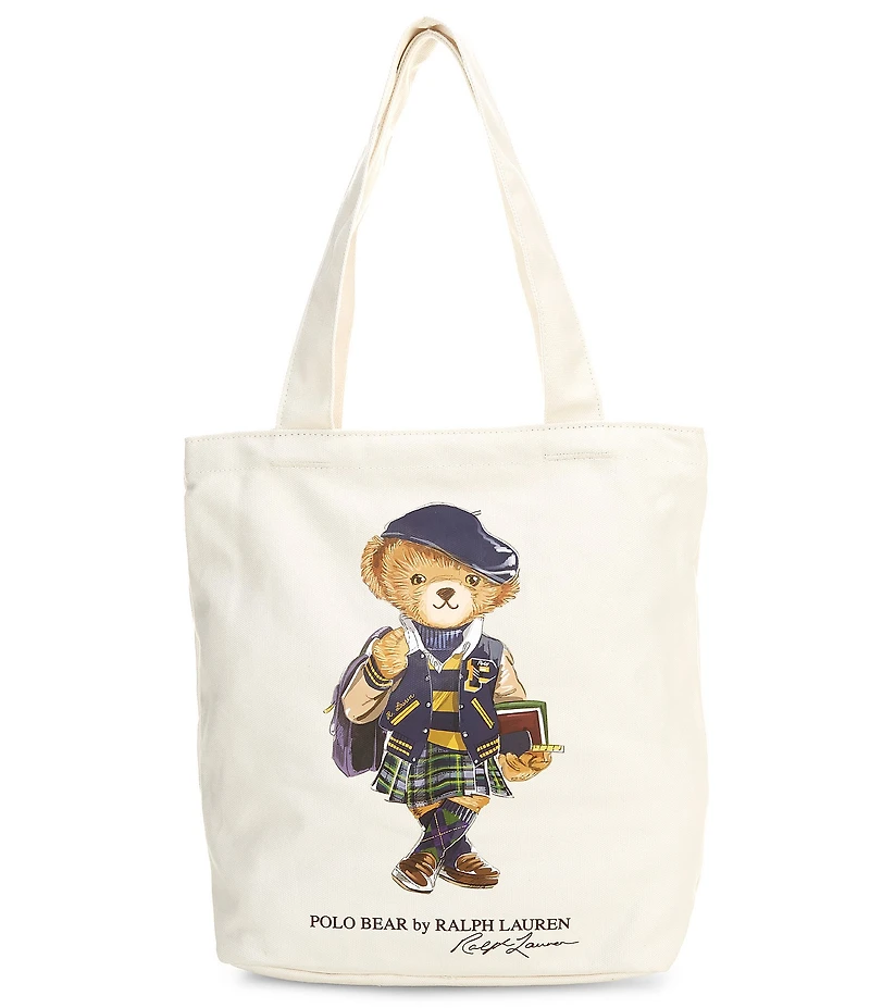 Polo Ralph Lauren Girls Polo Bear Canvas Tote Bag