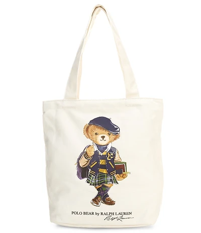 Polo Ralph Lauren Girls Polo Bear Canvas Tote Bag