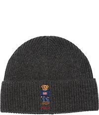 Polo Ralph Lauren Polo Bear Embroidered Knit Wool Blend Beanie