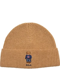 Polo Ralph Lauren Polo Bear Embroidered Knit Wool Blend Beanie