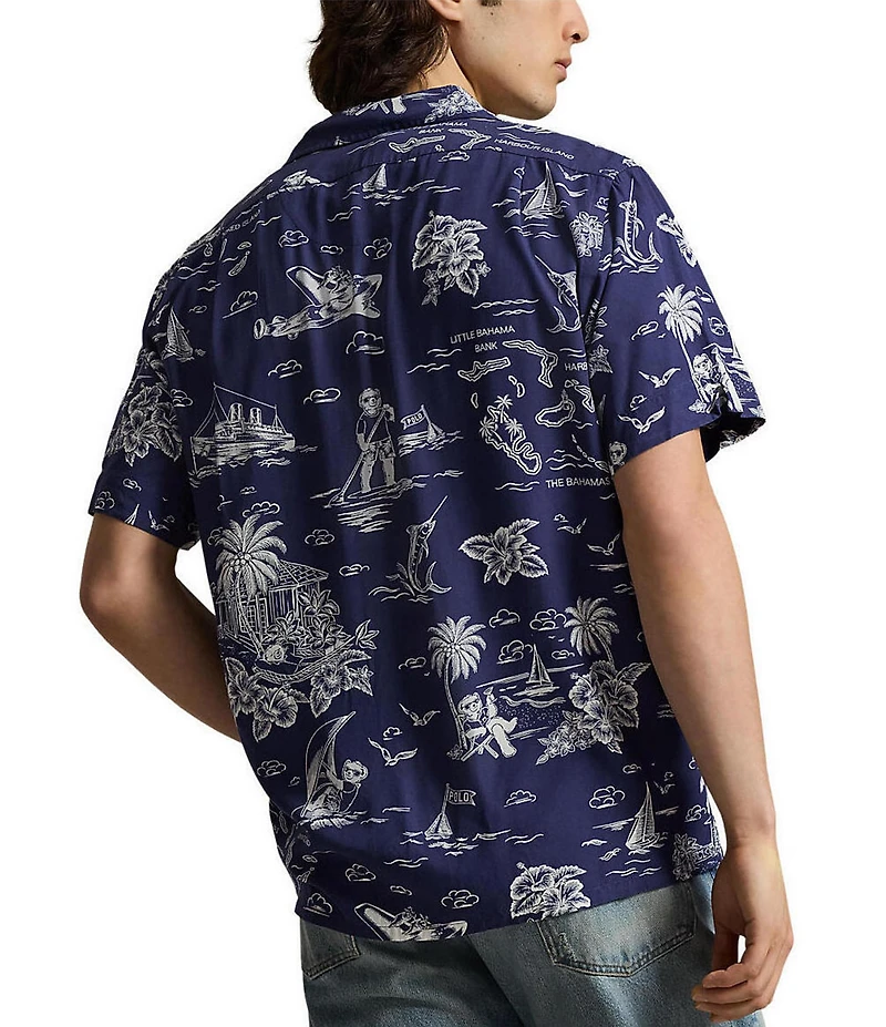 Polo Ralph Lauren Tropical Polo Bear Short Sleeve Woven Camp Shirt