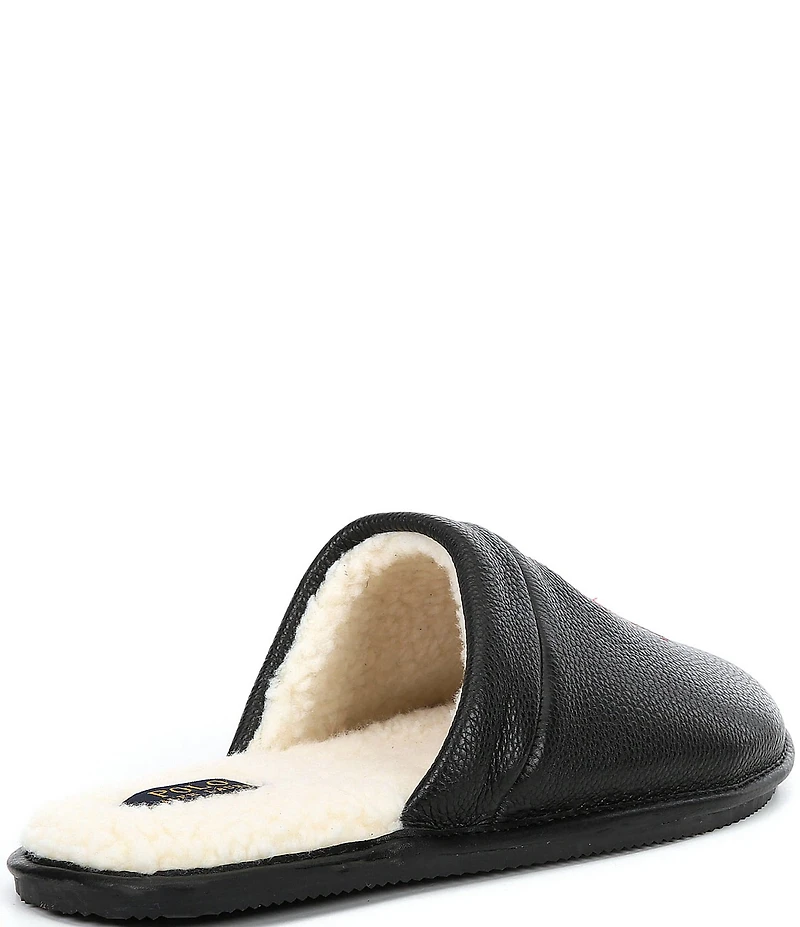 Polo Ralph Lauren Polo Irving Leather Logo Slippers