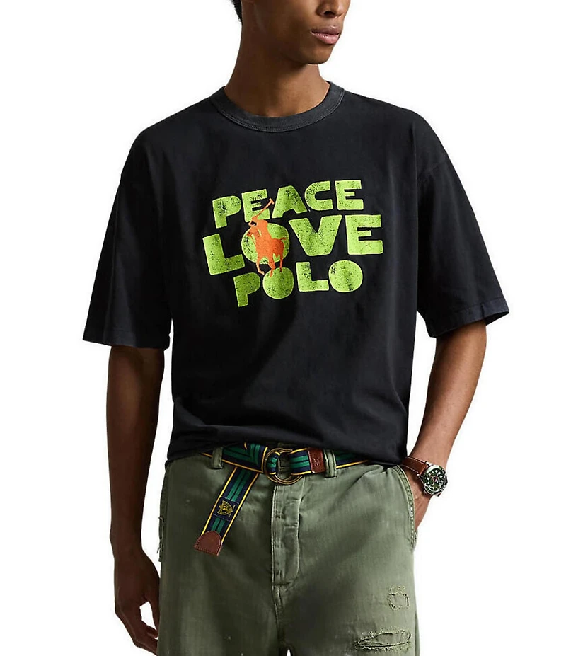 Polo Ralph Lauren Polo Ralph Lauren Classic Fit Peace Love Polo Short-Sleeve T-Shirt