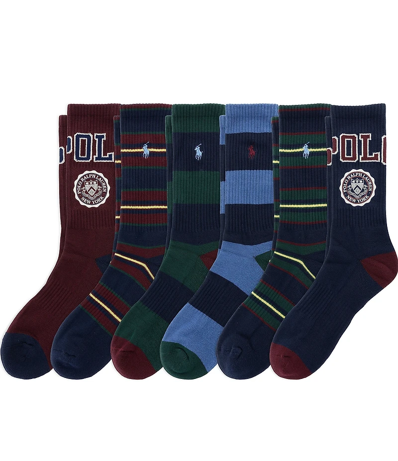 Polo Ralph Lauren Polo Sash Crest Crew Socks 6-Pack