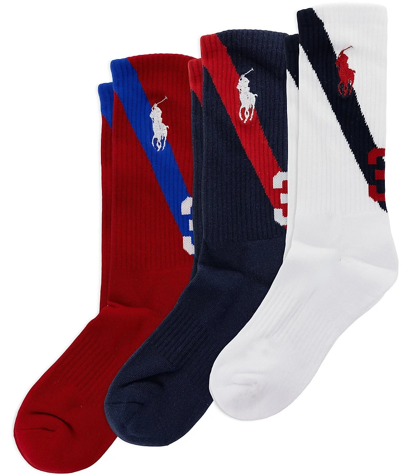 Polo Ralph Lauren Polo Sash Crew Socks 3-Pack