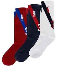 Polo Ralph Lauren Polo Sash Crew Socks 3-Pack