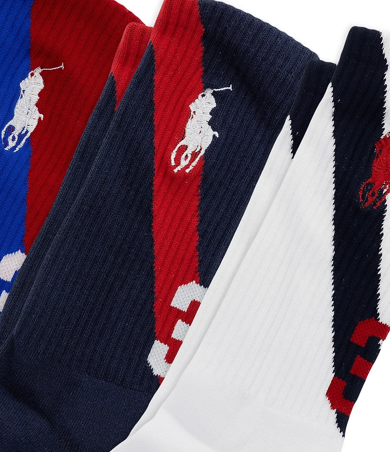 Polo Ralph Lauren Polo Sash Crew Socks 3-Pack