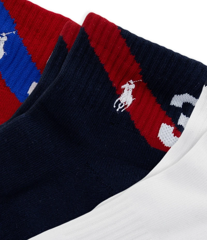 Polo Ralph Lauren Polo Sash Quarter Socks 3-Pack
