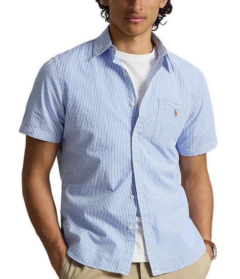Polo Ralph Lauren Prepster Striped Seersucker Short Sleeve Woven Shirt