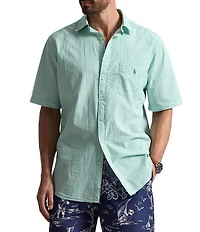 Polo Ralph Lauren Prepster Striped Seersucker Short Sleeve Woven Shirt