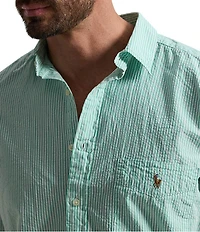 Polo Ralph Lauren Prepster Striped Seersucker Short Sleeve Woven Shirt