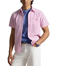 Polo Ralph Lauren Prepster Striped Seersucker Short Sleeve Woven Shirt