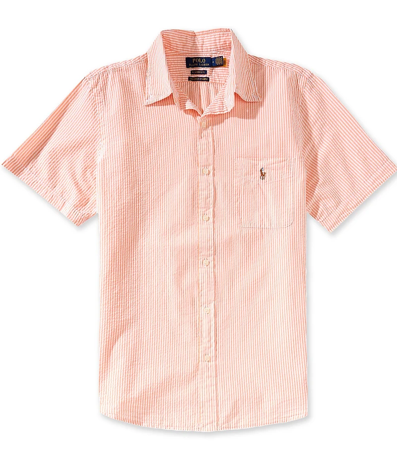 Polo Ralph Lauren Prepster Striped Seersucker Short Sleeve Woven Shirt