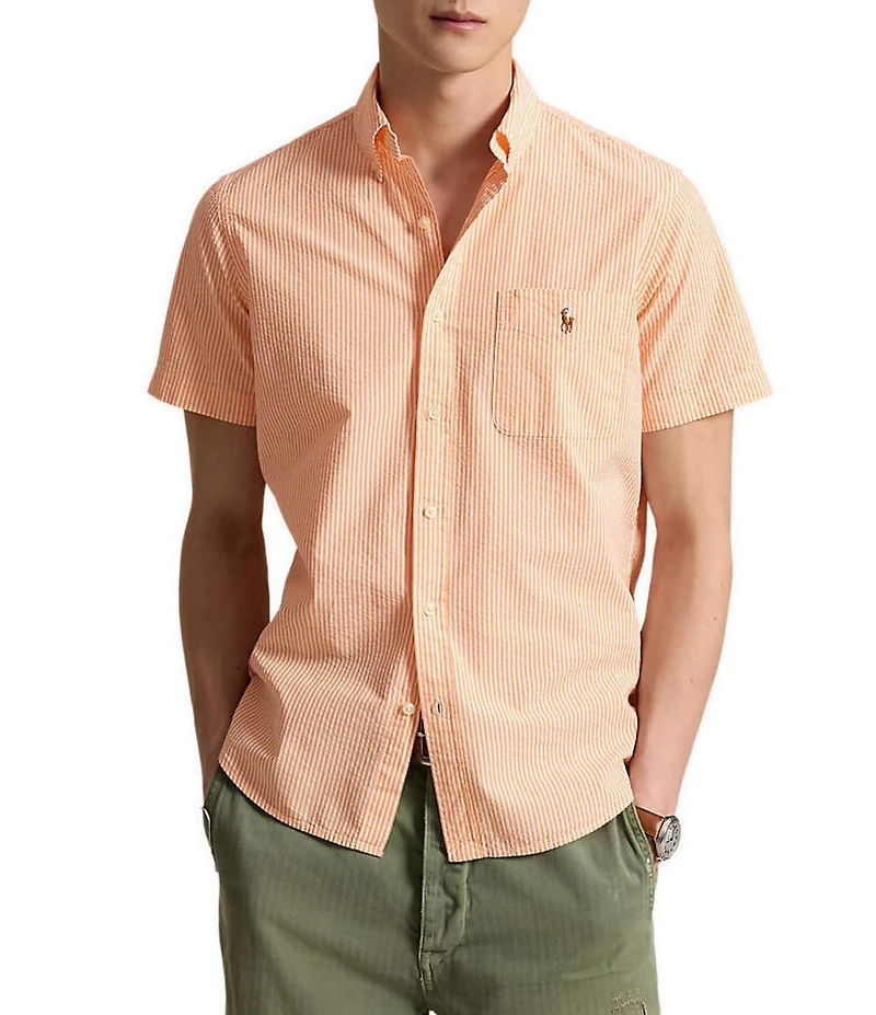 Polo Ralph Lauren Prepster Striped Seersucker Short Sleeve Woven Shirt