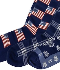 Polo Ralph Lauren Printed Americana Socks Gift Box 3-Pack