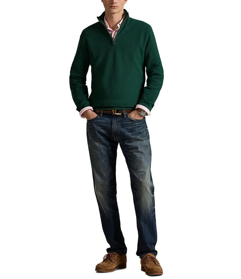 Polo Ralph Lauren Quarter-Zip Mesh-Knit Sweater