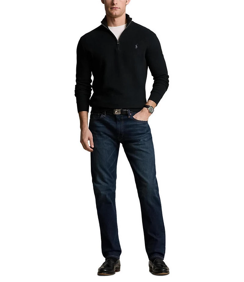 Polo Ralph Lauren Quarter-Zip Mesh-Knit Sweater