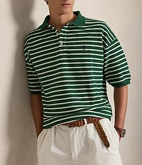 Polo Ralph Lauren Relaxed Fit Striped Textured Short Sleeve Polo Shirt