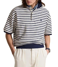 Polo Ralph Lauren Relaxed Fit Striped Textured Short Sleeve Polo Shirt