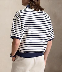 Polo Ralph Lauren Relaxed Fit Striped Textured Short Sleeve Polo Shirt