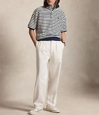 Polo Ralph Lauren Relaxed Fit Striped Textured Short Sleeve Polo Shirt