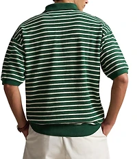 Polo Ralph Lauren Relaxed Fit Striped Textured Short Sleeve Polo Shirt