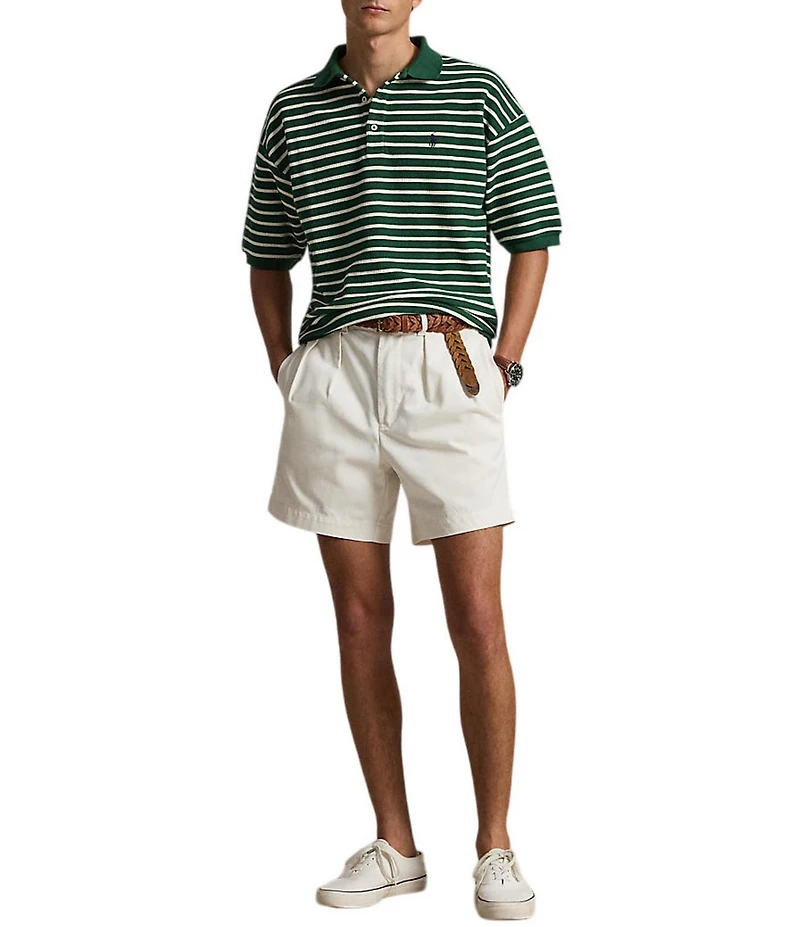 Polo Ralph Lauren Relaxed Fit Striped Textured Short Sleeve Polo Shirt