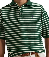 Polo Ralph Lauren Relaxed Fit Striped Textured Short Sleeve Polo Shirt