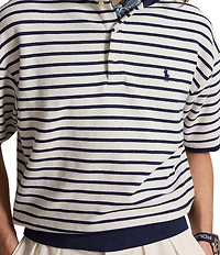 Polo Ralph Lauren Relaxed Fit Striped Textured Short Sleeve Polo Shirt