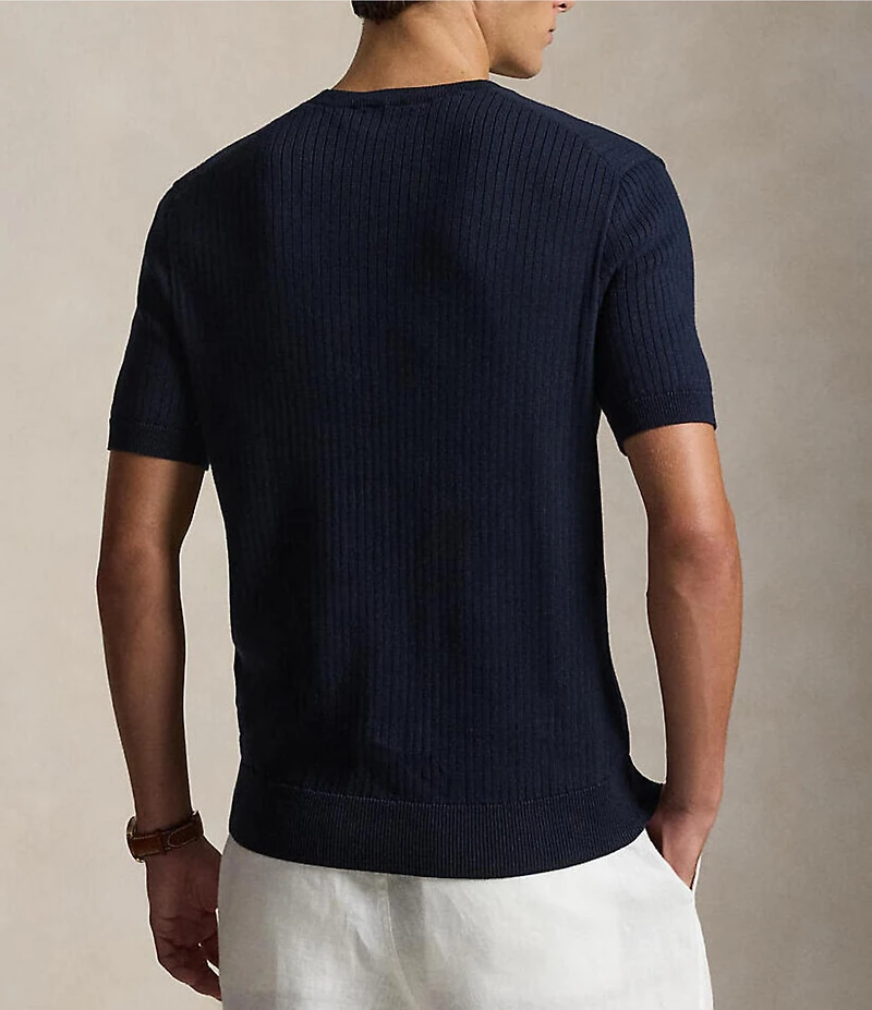 Polo Ralph Lauren Rib-Knit Short Sleeve Sweater