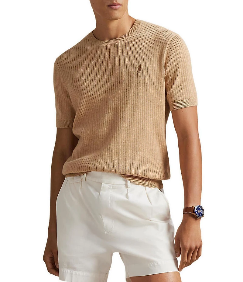 Polo Ralph Lauren Rib-Knit Short Sleeve Sweater