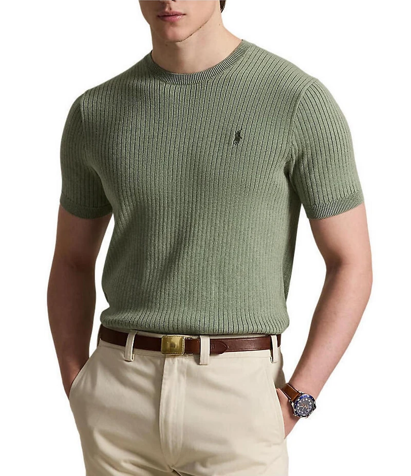 Polo Ralph Lauren Rib-Knit Short Sleeve Sweater