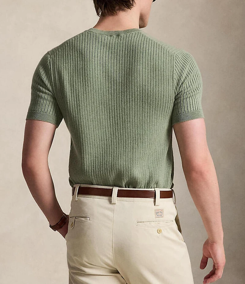 Polo Ralph Lauren Rib-Knit Short Sleeve Sweater