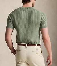 Polo Ralph Lauren Rib-Knit Short Sleeve Sweater