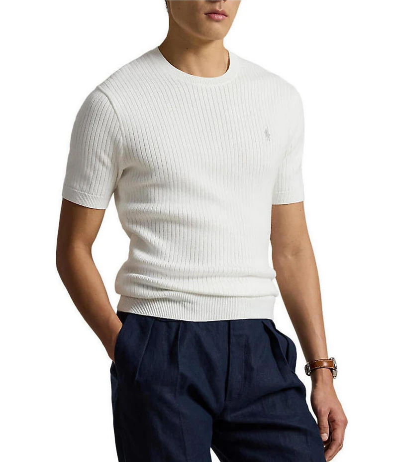 Polo Ralph Lauren Rib-Knit Short Sleeve Sweater