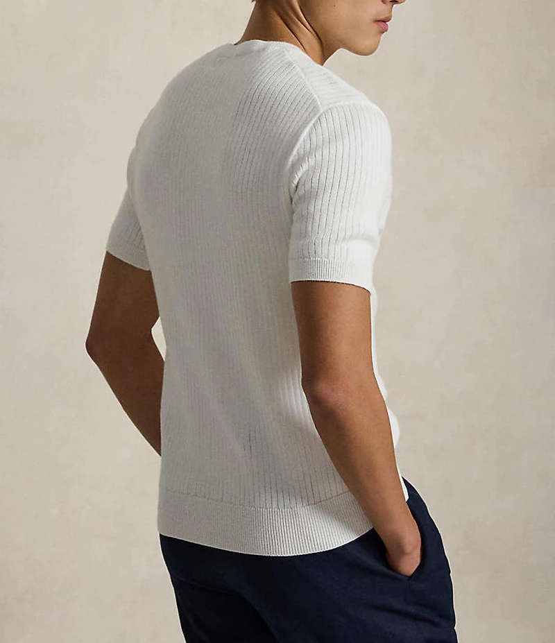 Polo Ralph Lauren Rib-Knit Short Sleeve Sweater
