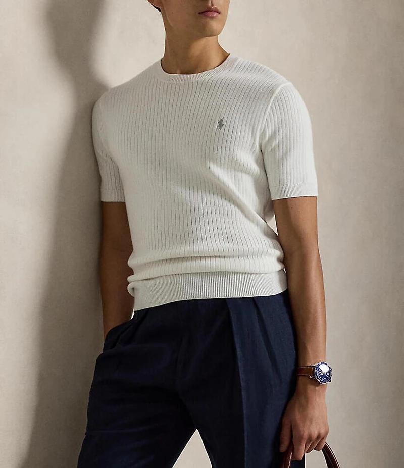 Polo Ralph Lauren Rib-Knit Short Sleeve Sweater