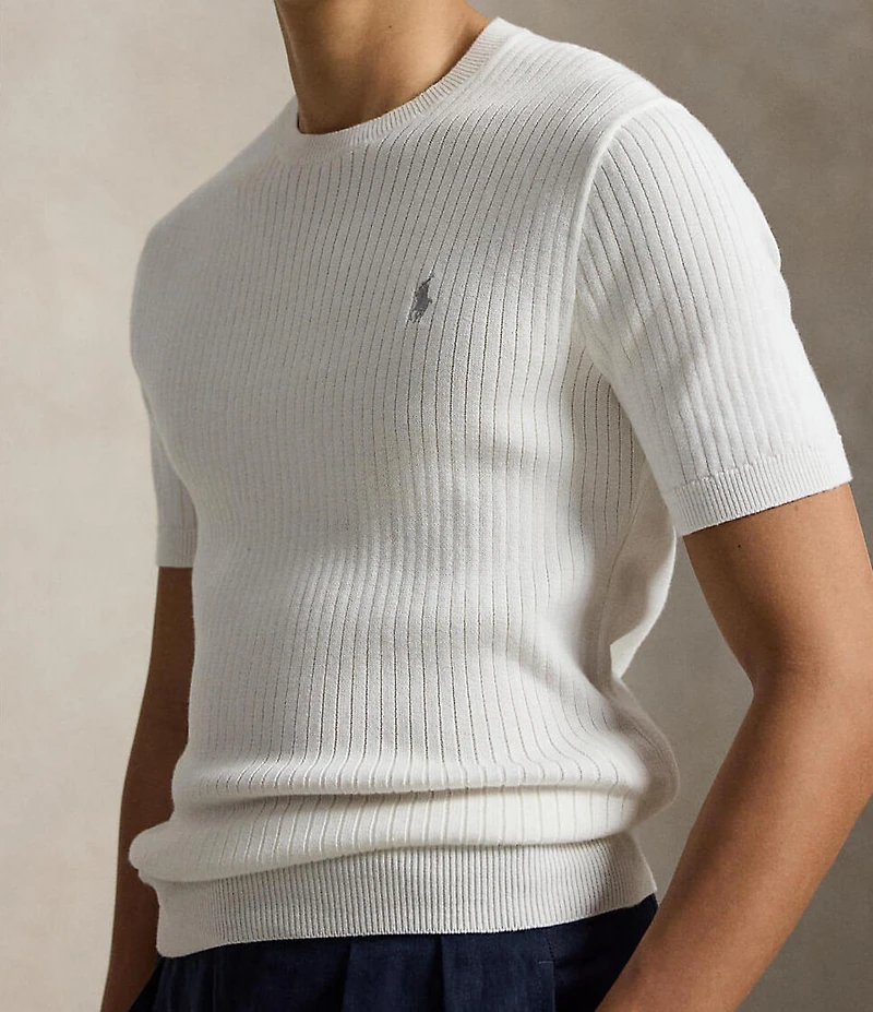 Polo Ralph Lauren Rib-Knit Short Sleeve Sweater