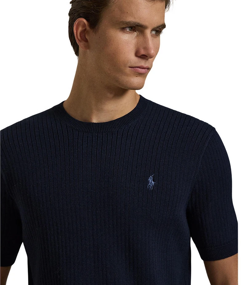 Polo Ralph Lauren Rib-Knit Short Sleeve Sweater