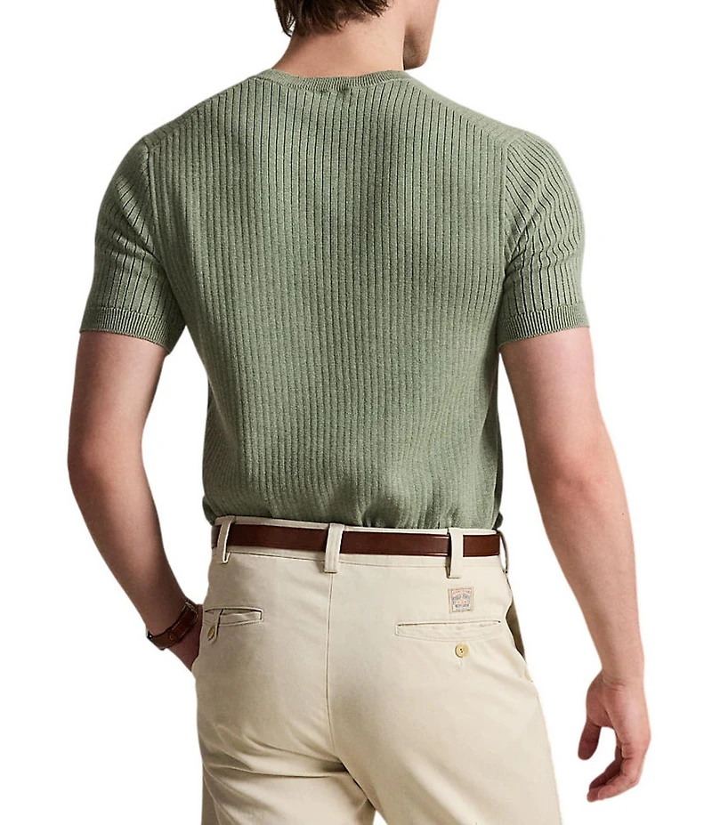 Polo Ralph Lauren Rib-Knit Short Sleeve Sweater