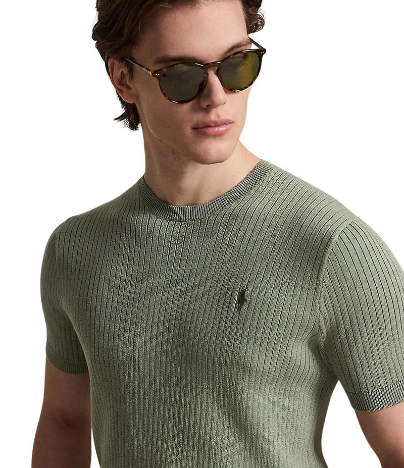 Polo Ralph Lauren Rib-Knit Short Sleeve Sweater