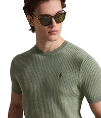 Polo Ralph Lauren Rib-Knit Short Sleeve Sweater