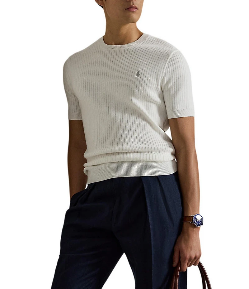 Polo Ralph Lauren Rib-Knit Short Sleeve Sweater