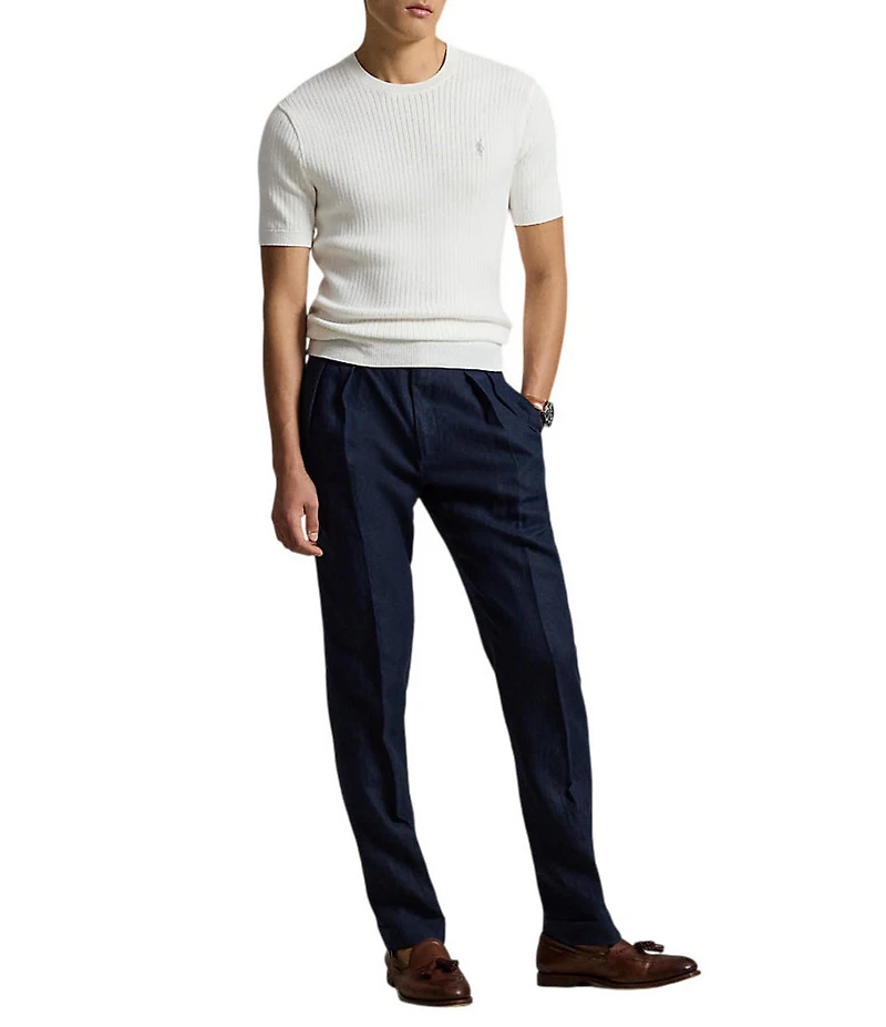 Polo Ralph Lauren Rib-Knit Short Sleeve Sweater
