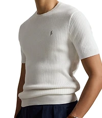 Polo Ralph Lauren Rib-Knit Short Sleeve Sweater