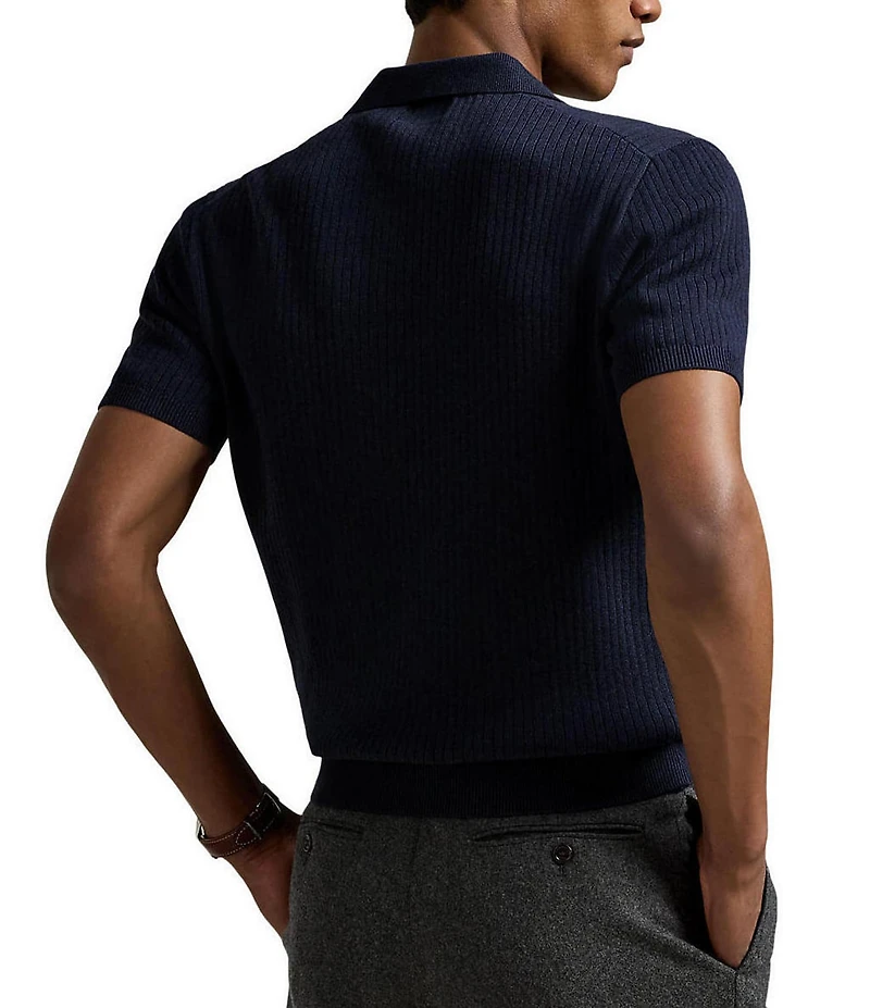 Polo Ralph Lauren Rib-Knit Sweater Polo Shirt