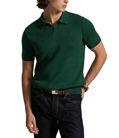 Polo Ralph Lauren Rib-Knit Sweater Polo Shirt