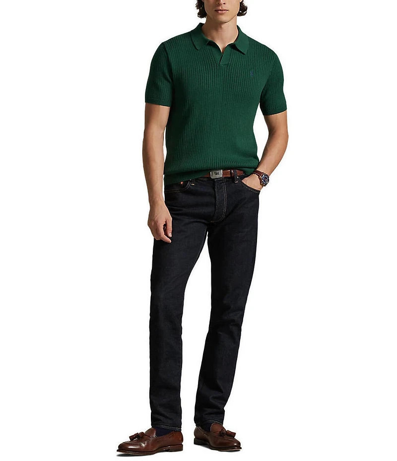 Polo Ralph Lauren Rib-Knit Sweater Polo Shirt