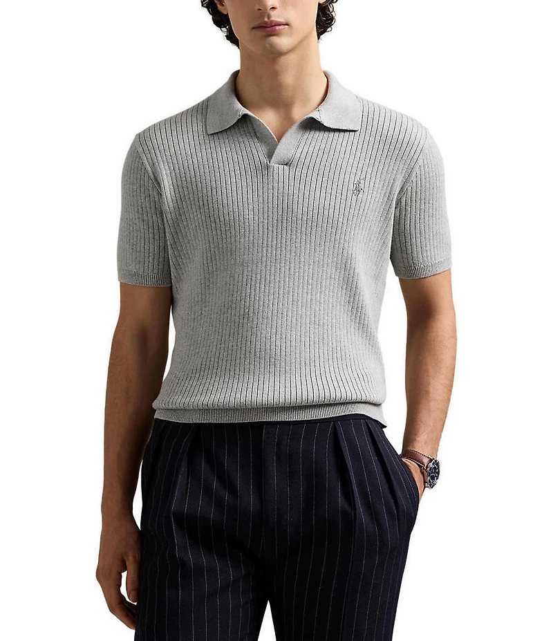 Polo Ralph Lauren Rib-Knit Sweater Polo Shirt